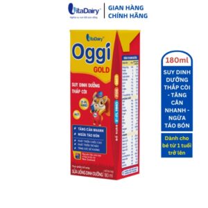 Sữa BPS Oggi Gold 180ml giúp bé tăng cân nhanh, ngừa táo bón - thùng 48 hộp - VitaDairy
