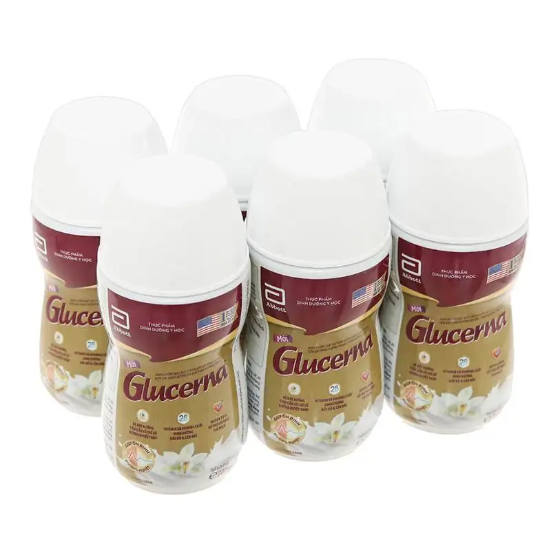 Sữa nước Glucerna 220ml hương Vani dành cho người bị tiểu đường - Lốc 6 chai